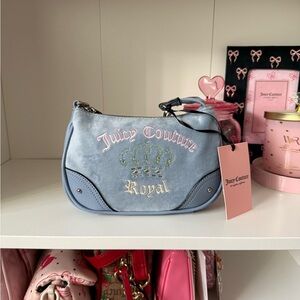Juicy Couture Royal Kingdom Blue and Pink Clutch